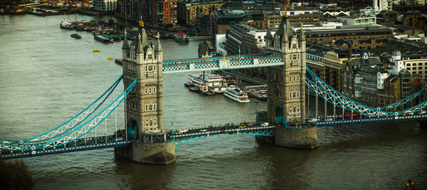 Bridge over river in city