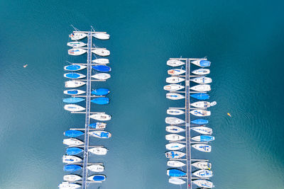 Aerial view of harbor