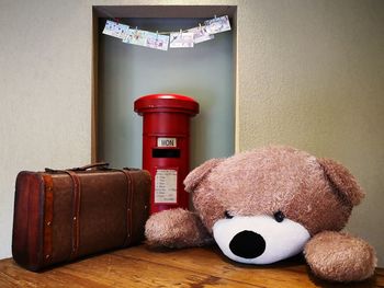 Close up of red and electric lamp