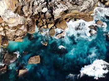 Rock formations in sea
