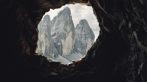 Panoramic view of snowcapped mountains