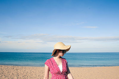 Woman in summer on the beach