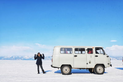 Russian van on baikal lake. 