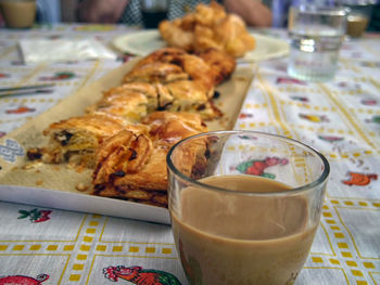 Close-up of served food