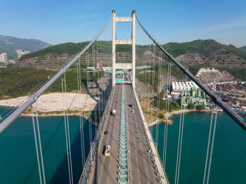 Low angle view of bridge against sky