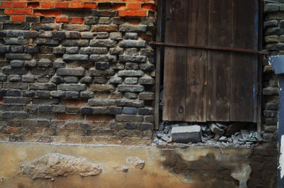 Close-up of brick wall