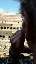 Woman looking at camera