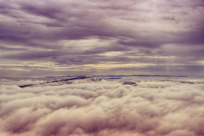 Scenic view of cloudscape against cloudy sky