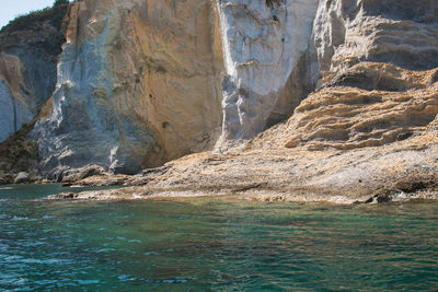 Scenic view of sea and rocks