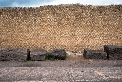 Stone wall of old building