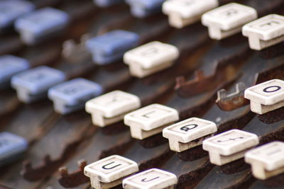 Old typewriter's keyboard