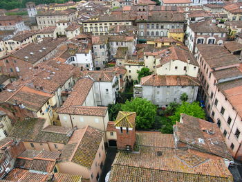 High angle view of townscape