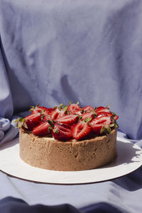 Close-up of dessert in plate on table