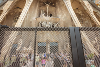Low angle view of statue of a building