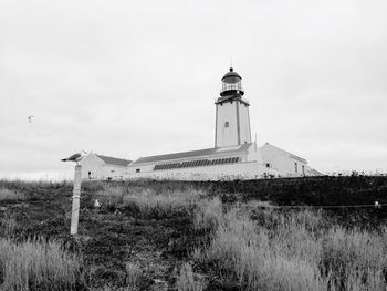 Lighthouse on landscape