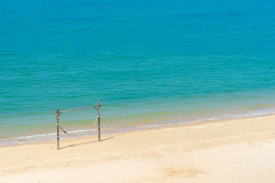 Scenery of swing for relax on the beach at sea on summer holiday