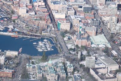 High angle shot of townscape