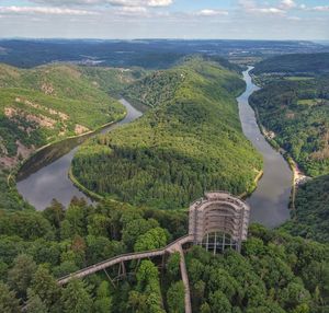 High angle view of landscape