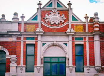 Low angle view of building against sky