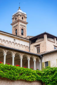 Low angle view of building against clear sky