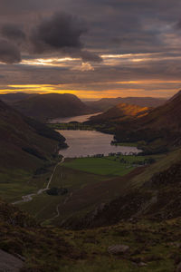 Buttermere lake sunset