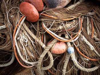 Full frame shot of fishing net