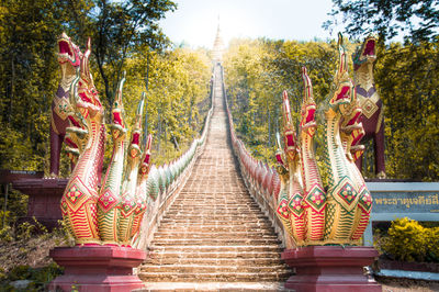 Panoramic view of temple against trees