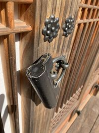 Close-up of door knocker