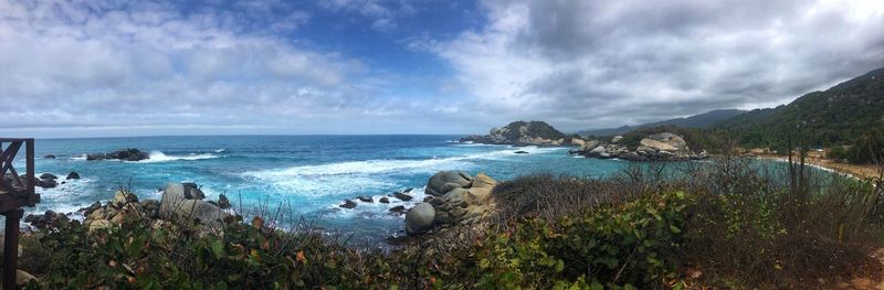 Panoramic shot of sea against sky