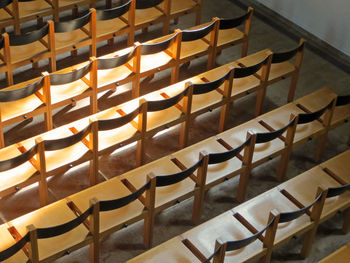 High angle view of staircase