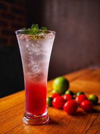 Close-up of drink on table