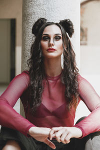 Portrait of a beautiful young woman
