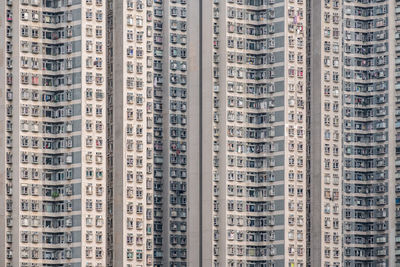 Apartment building exterior architecture in hong kong.