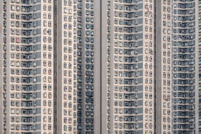 Apartment building exterior architecture in hong kong.