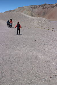 People walking on desert