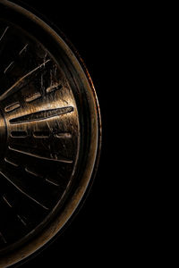 High angle view of black background