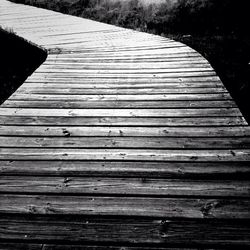 Close-up of wooden boardwalk