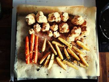 Close-up of preparing food