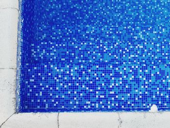 Blue wall in swimming pool