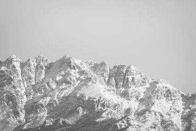 Scenic view of mountains against clear sky