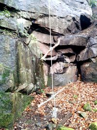 Stream flowing through rocks