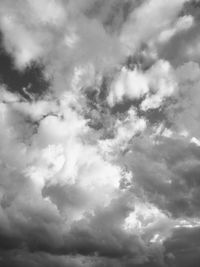 Low angle view of clouds in sky