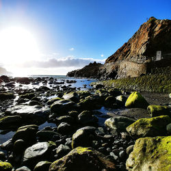 Panoramic view of beach against sky