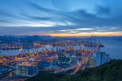 Stonecutters bridge and container port 