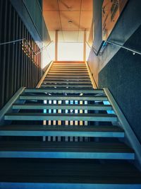 Low angle view of staircase in building