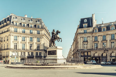 View of historic building against clear sky