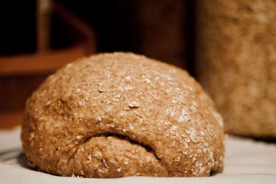 Close-up of bread on table