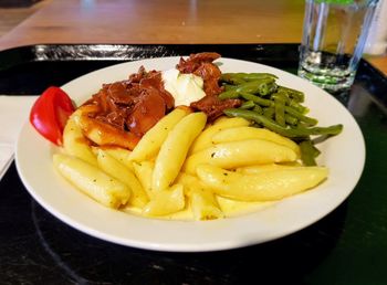 Close-up of food in plate