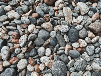 High angle view of stones