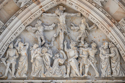Low angle view of angel statue